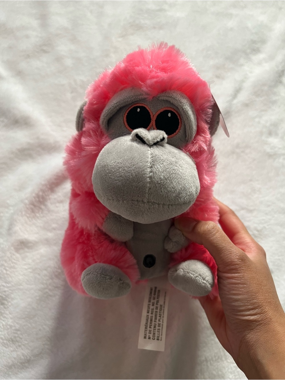 Monkey Pink small cute grey monkey with pink fur arcade plush